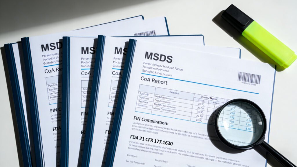 MSDS COA Report for every part of the cosmetic packaging. The COA report is tested every raw material of the bottle, guarantee the safety for cosmetic brand fomular.